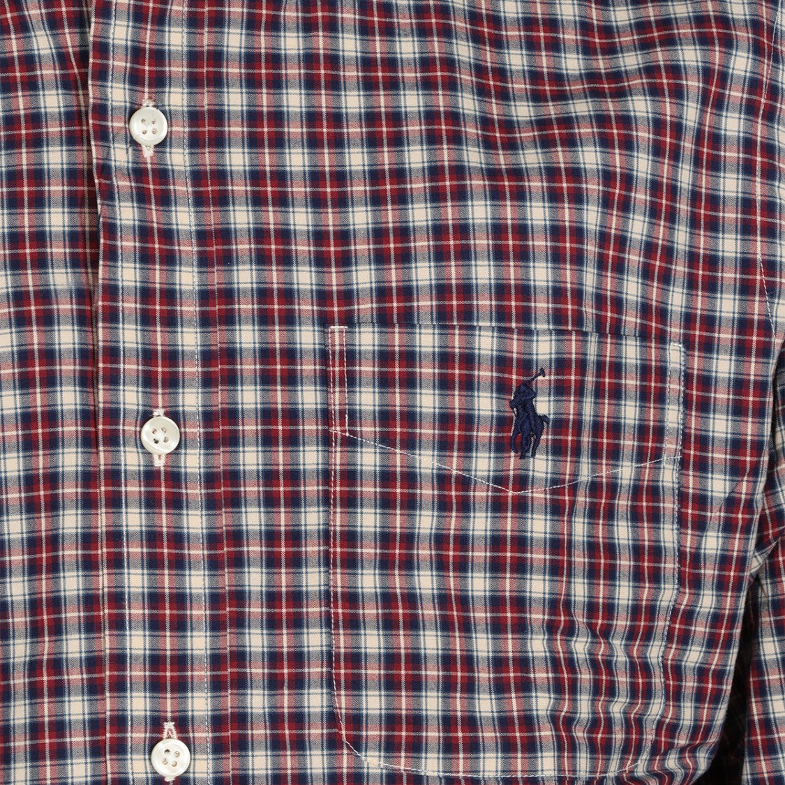 Polo Ralph Lauren Long-Sleeve Button-Up Shirt With Checkered Pattern And Embroidered Logo