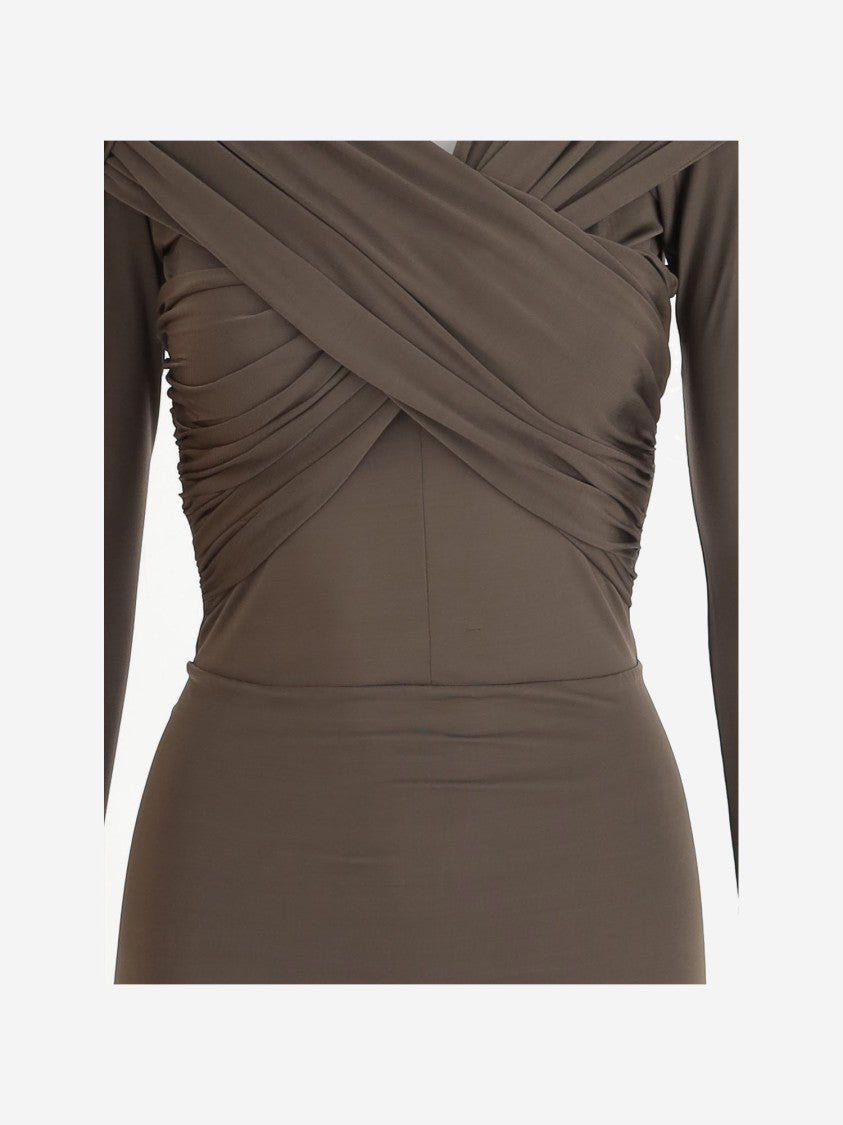 Patou Long Dress Cross Effect