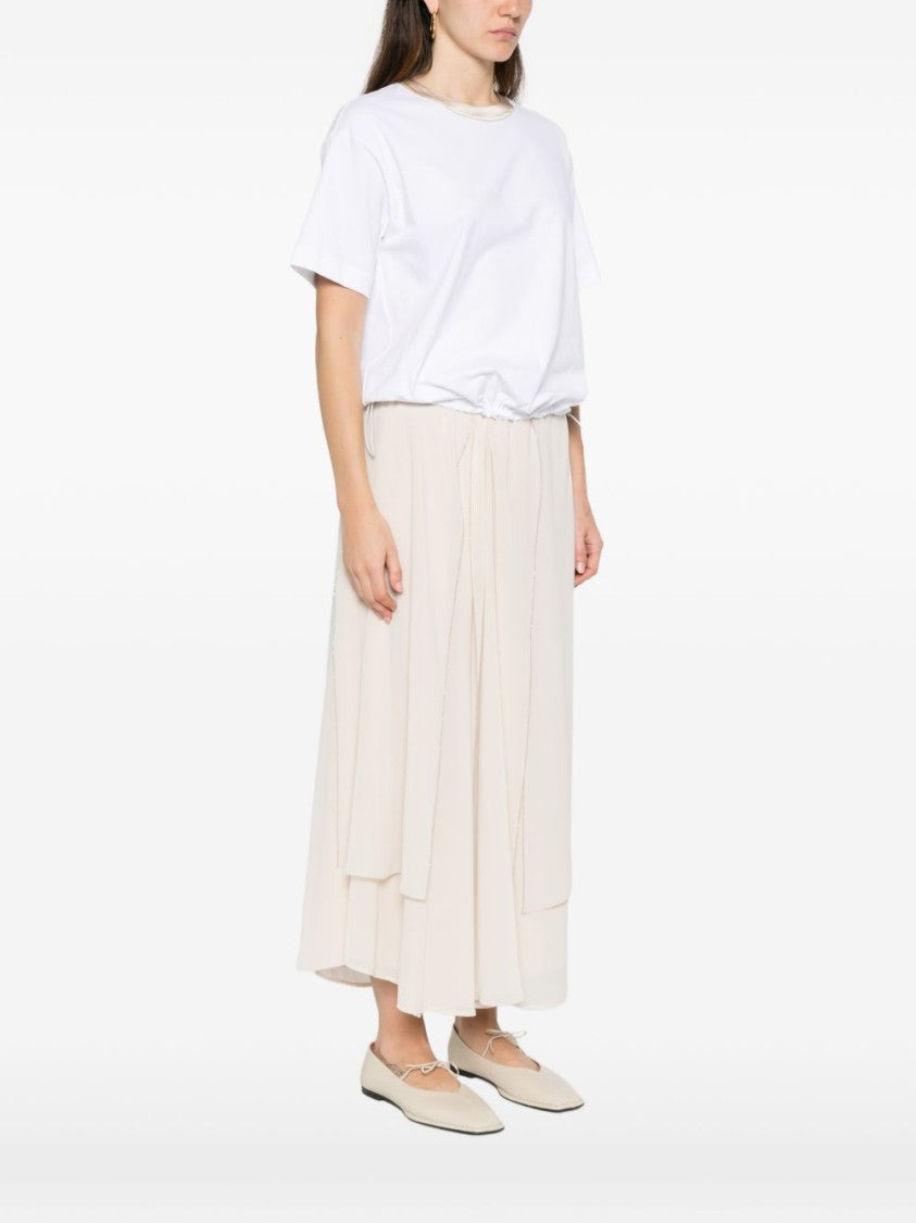 Peserico Short-Sleeved Shirt With Beige Trim