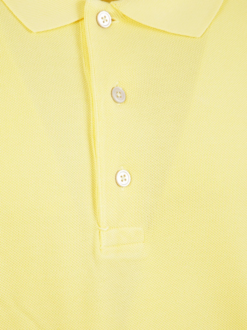 Tom Ford Short-Sleeved Polo Shirt With Textured Fabric