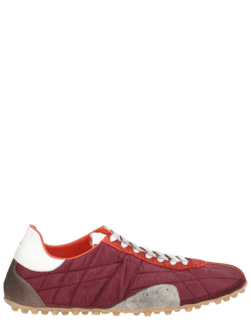 Maison Margiela Burgundy Polyester Sprinters Quilted Sneakers