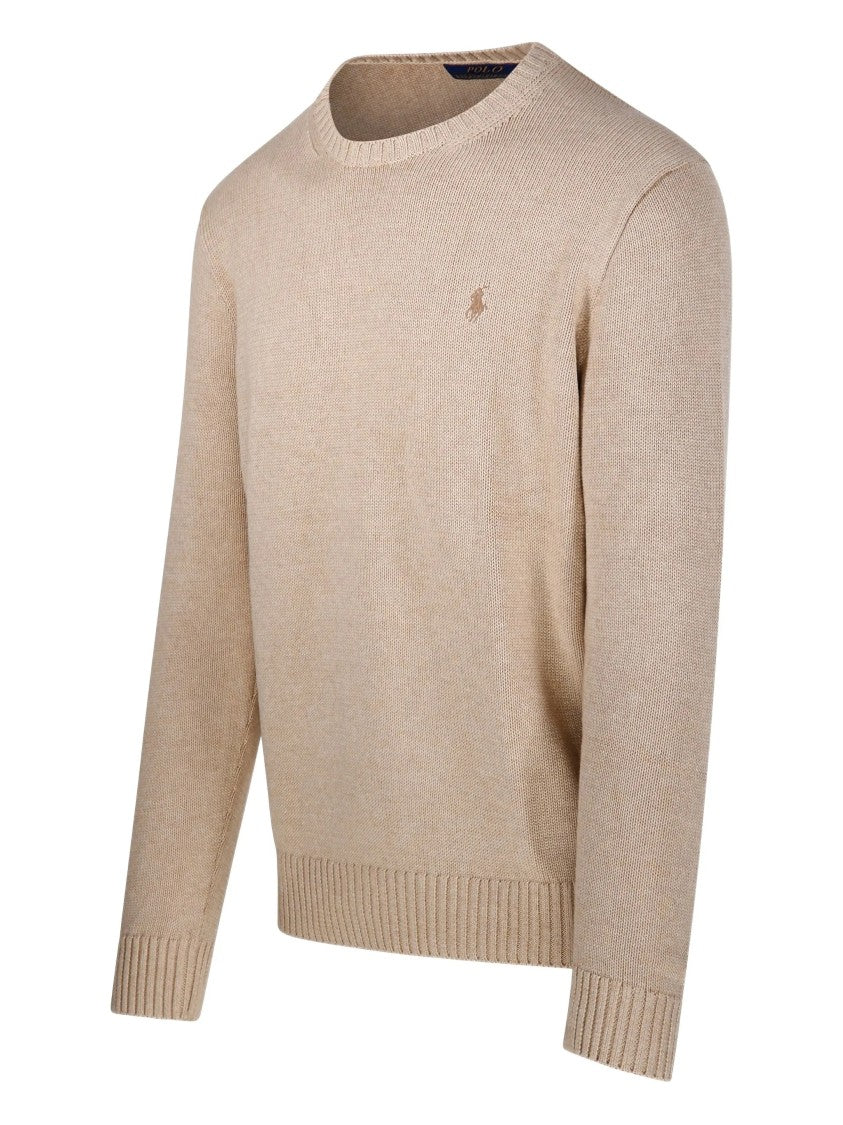 Polo Ralph Lauren Neutral Sweater Crew Neck Cotton Sweater