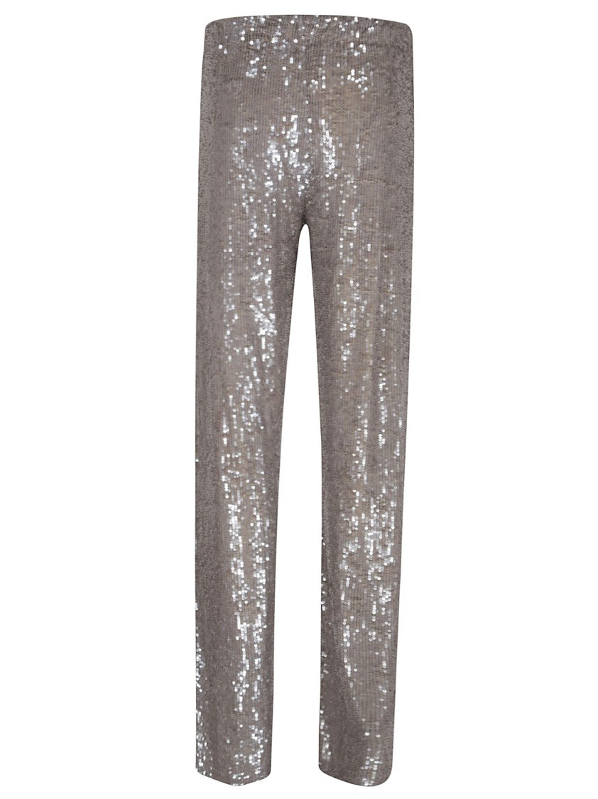 Parosh Straight-Leg Pants Adorned With Shimmering Sequins