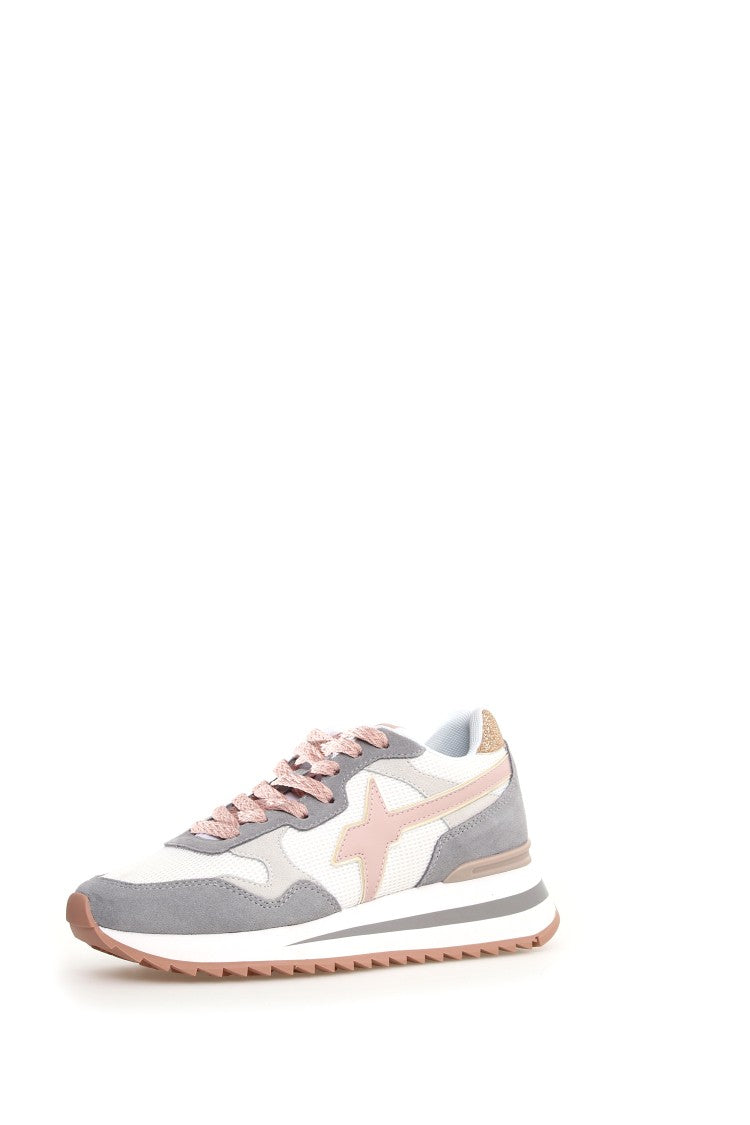 W6yz Sporty Luxury Technical Fabric Raised Sneakers