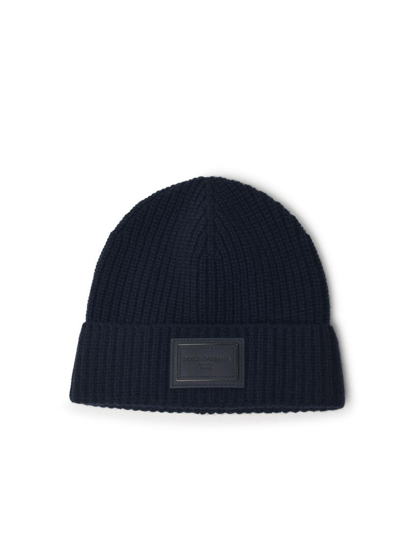 Dolce & Gabbana Blue Cashmere Beanie
