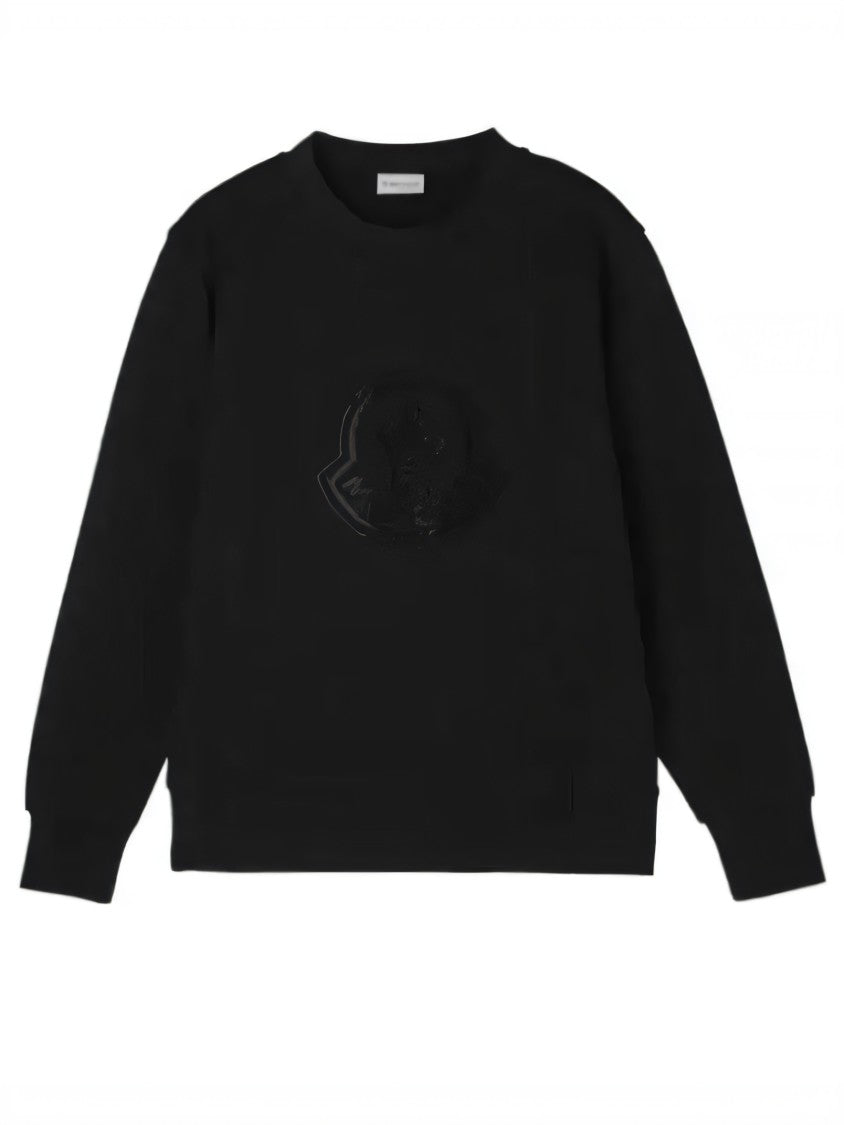 Moncler Relaxed Fit Long Sleeve Black Top