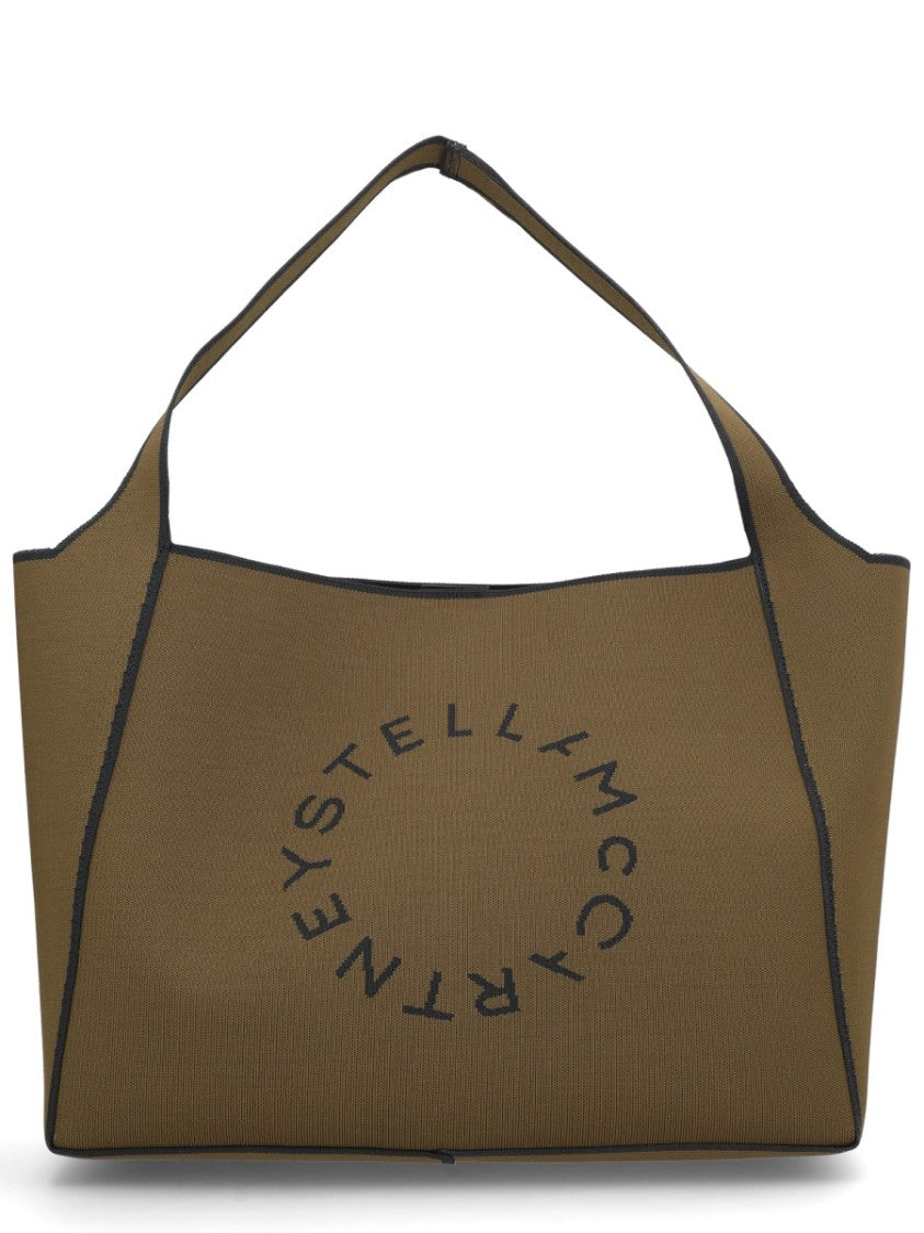 Stella Mccartney Structured Tote Bag With Circular Logo Design