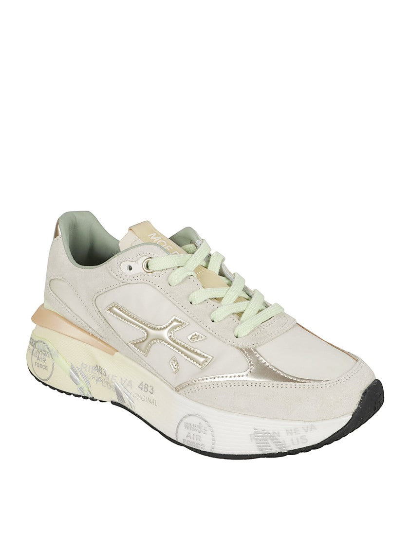 Premiata Lace-Up Sneakers With Cushioned Sole And Metallic Accents