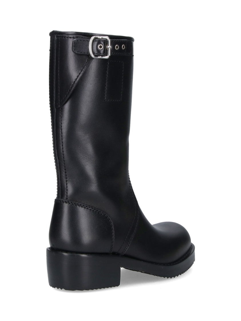 Dries Van Noten Leather Boots – Black