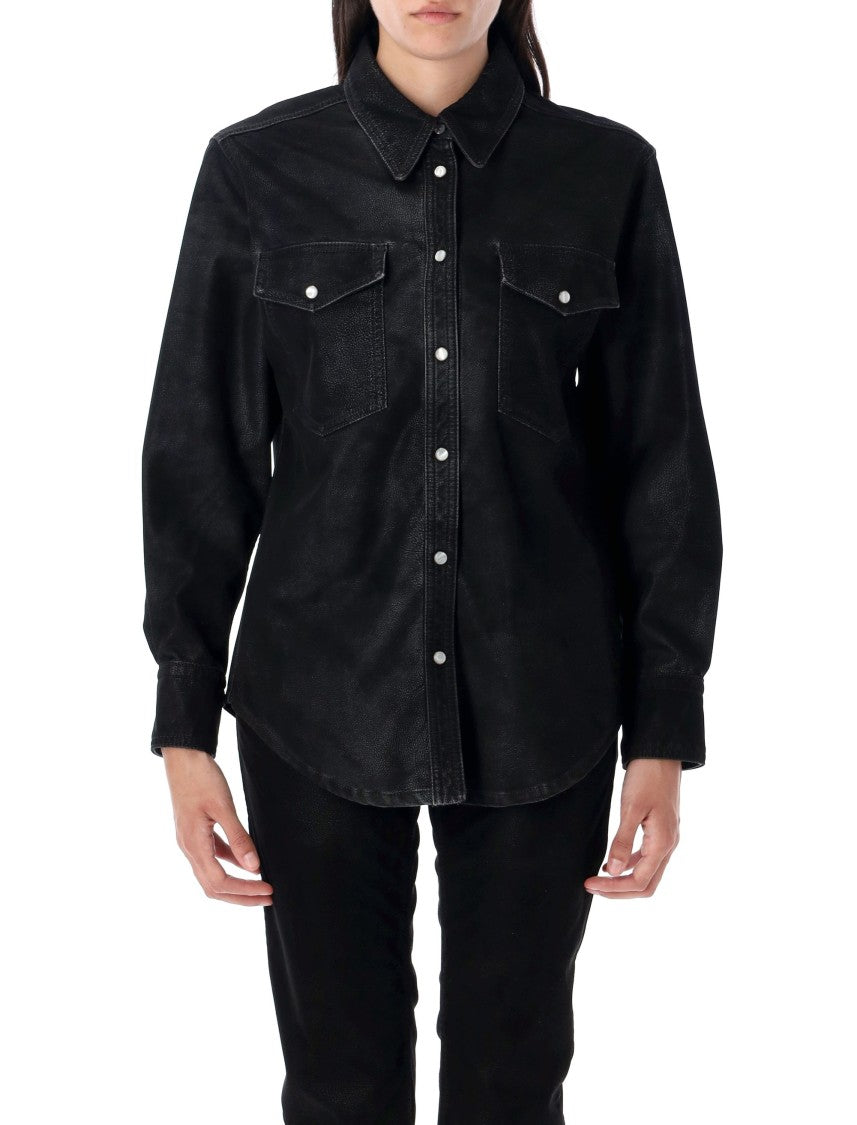 Isabel Marant Étoile Karima Eco Leather Classic Shirt
