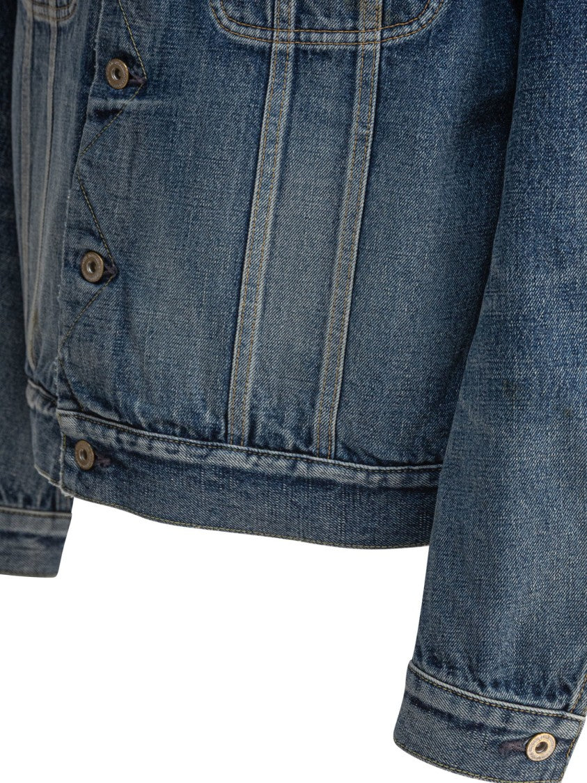 Nonnative Button-Up Denim Jacket With Zigzag Placket