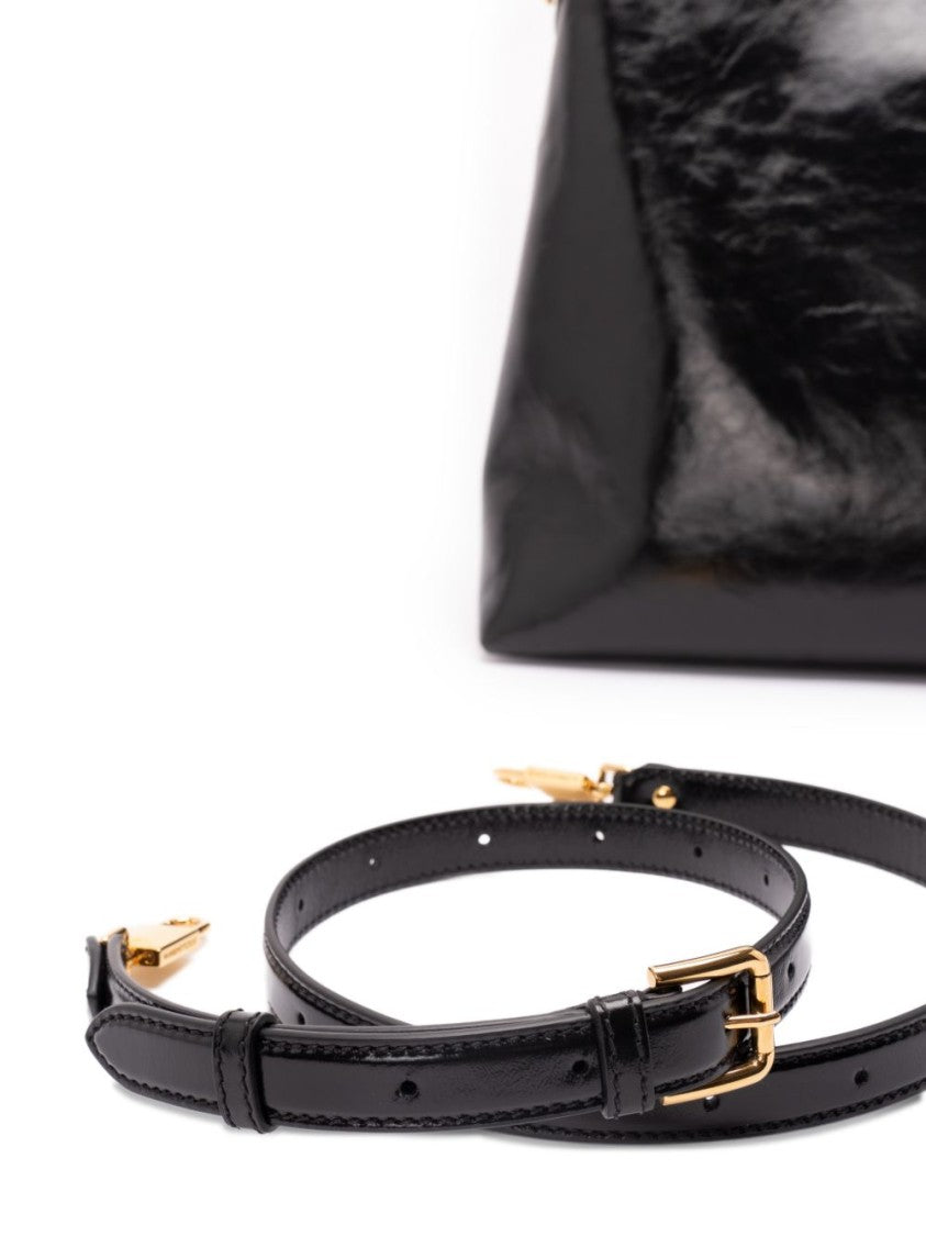 Dolce & Gabbana Glossy Calf Leather Rectangular Bag