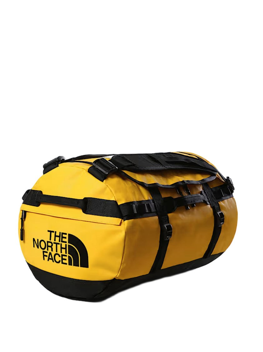 The North Face Durable Yellow Duffel Bag With Adjustable Straps