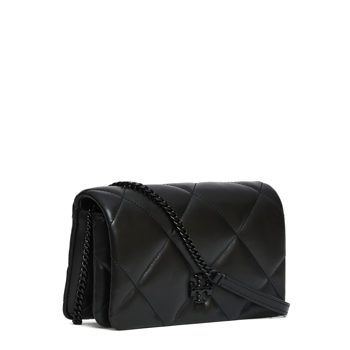 Tory Burch Kira Diamond Quilt Powder Coated Chain Wallet Purse