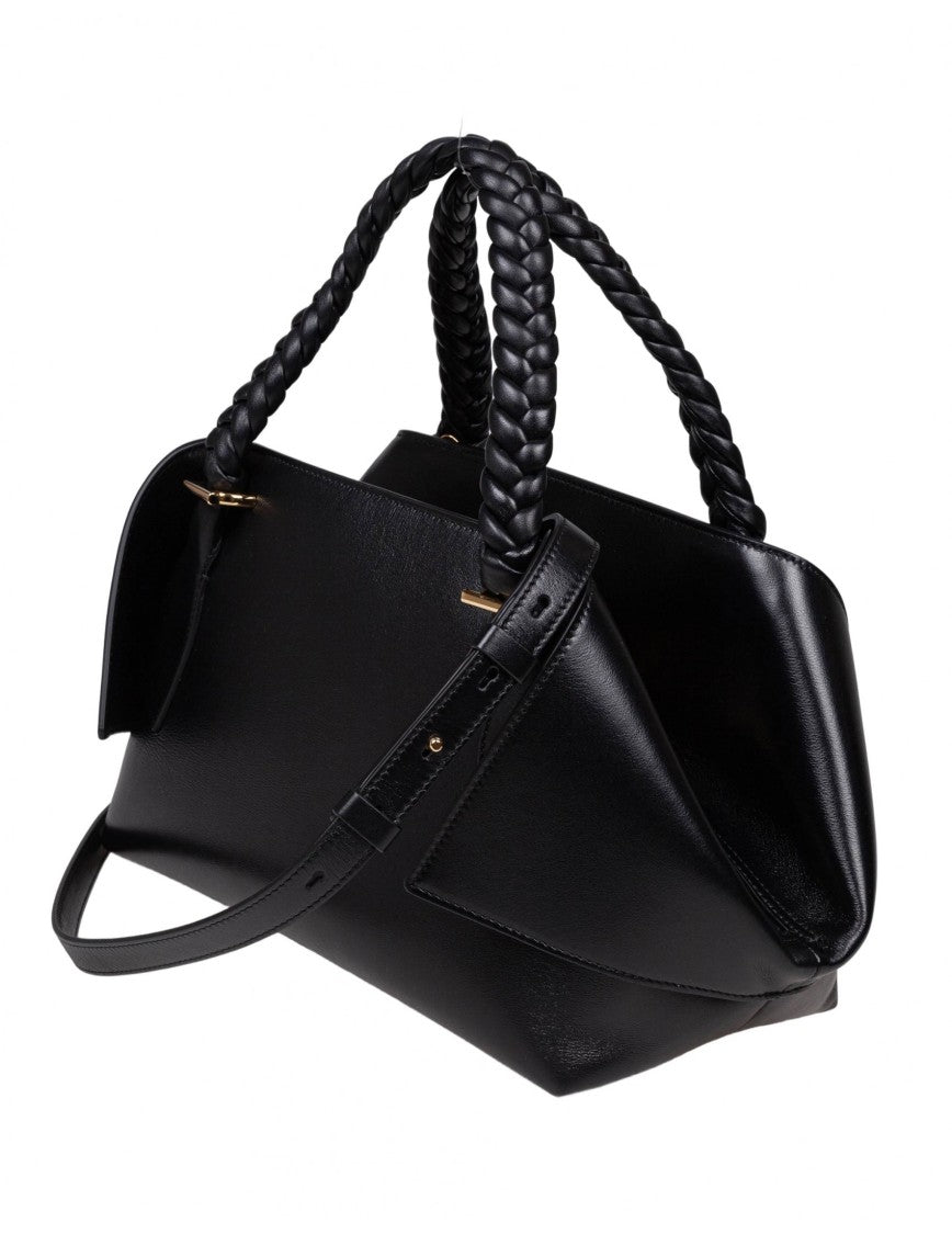 Salvatore Ferragamo Braided Handles Calfskin Handbag