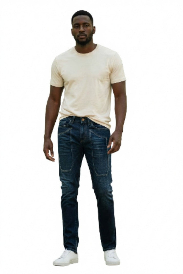 Jeckerson Dark Blue Jeckerson Men's 5-Pocket Jeans