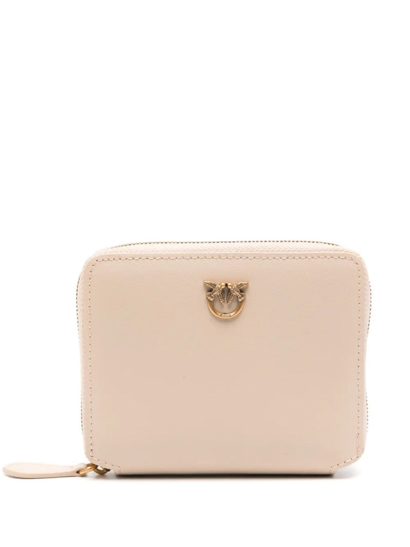 Pinko Beige Zip-Around Wallet With Design