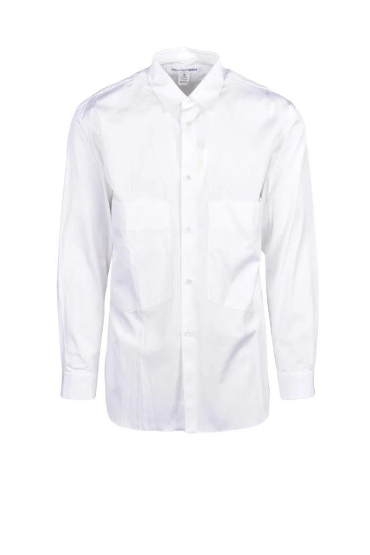 Comme Des Garçons Long-Sleeve White Casual Shirt