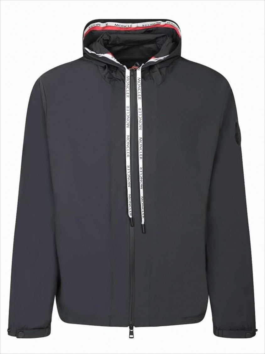 Moncler Lightweight Hooded Jacket With Front Zipper And Drawstrings