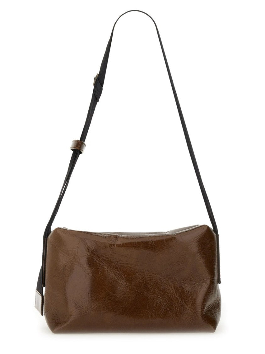 Uma Wang Brown Carbon Fiber Shoulder Bag