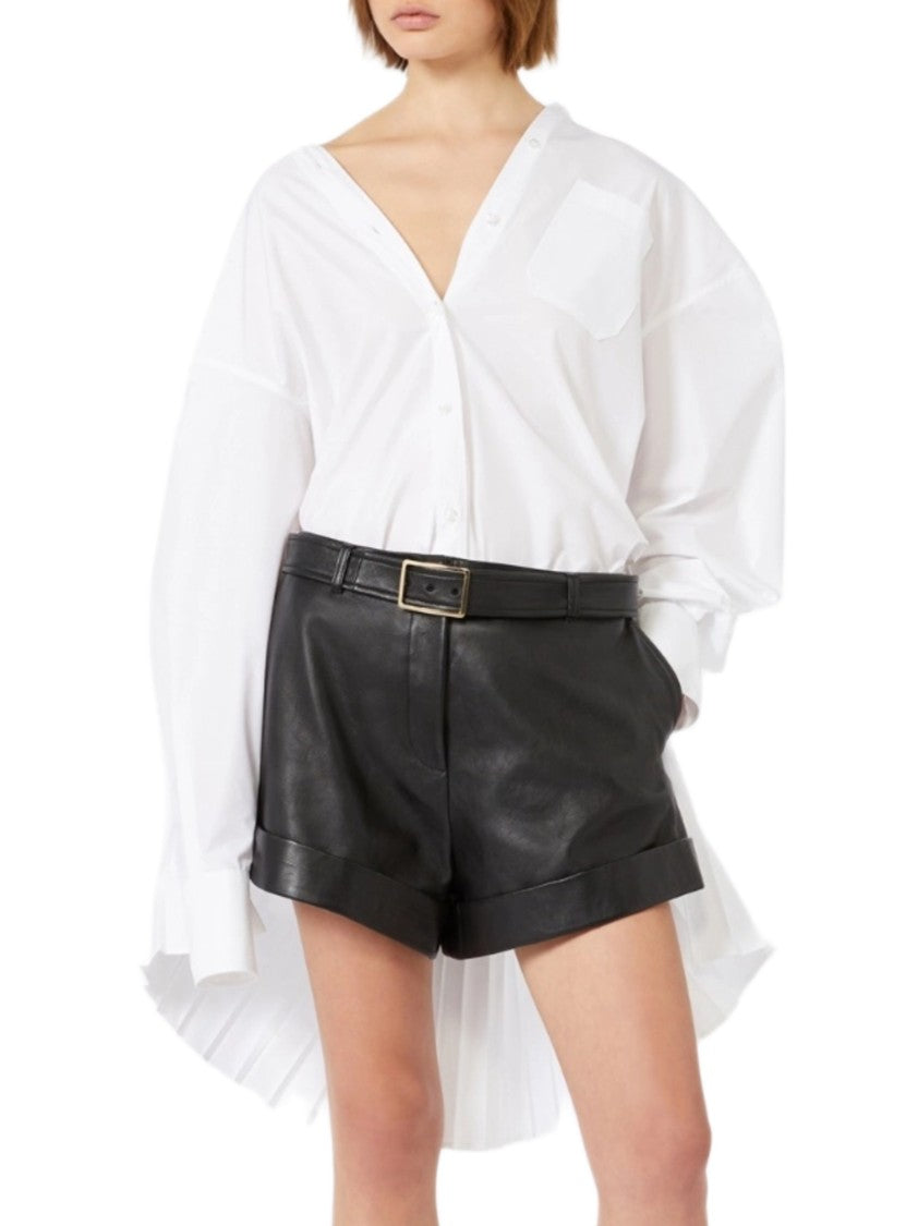 Max Mara White Oversized Pleated Back Shirt