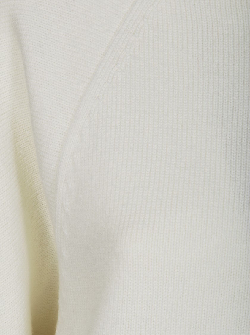 Max Mara Crew Neck Sweater With Button Detail
