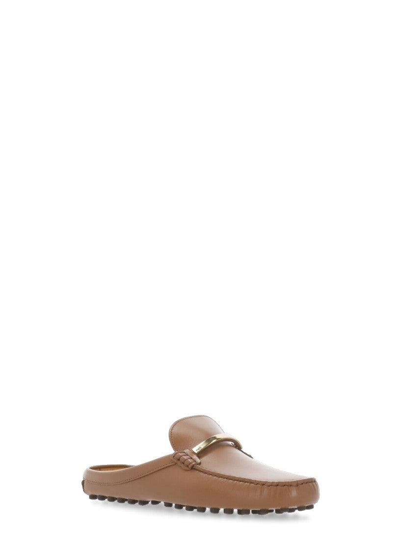 Tod's Brown Leather Sabot