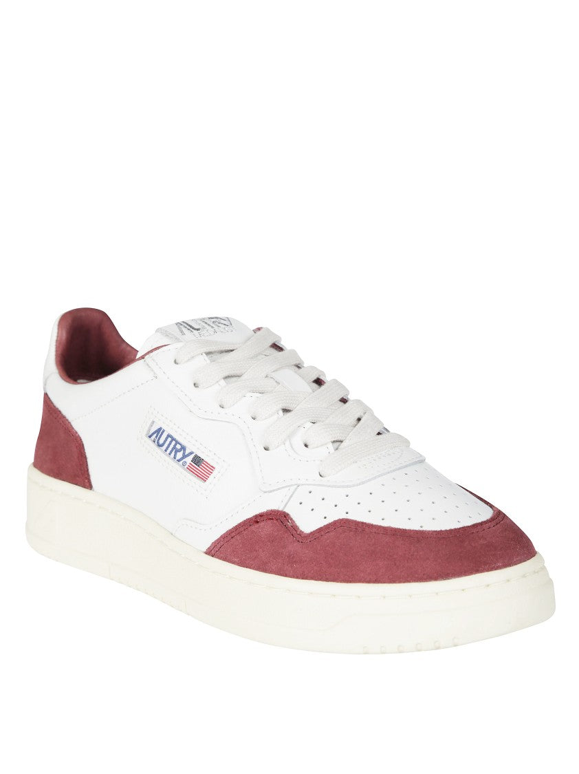Autry White Medalist Low Leather Suede Sneakers