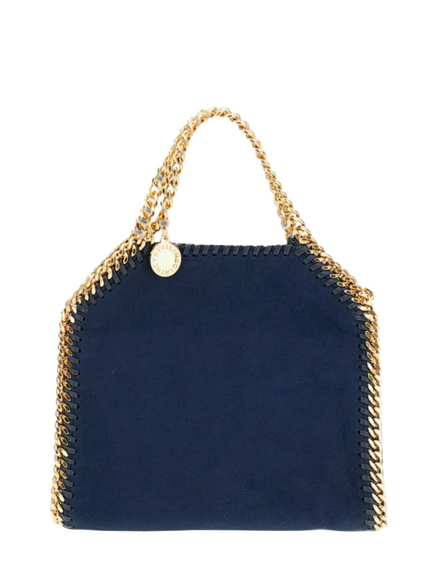 Stella Mccartney Navy Falabella Chain-Trimmed Shoulder Bag