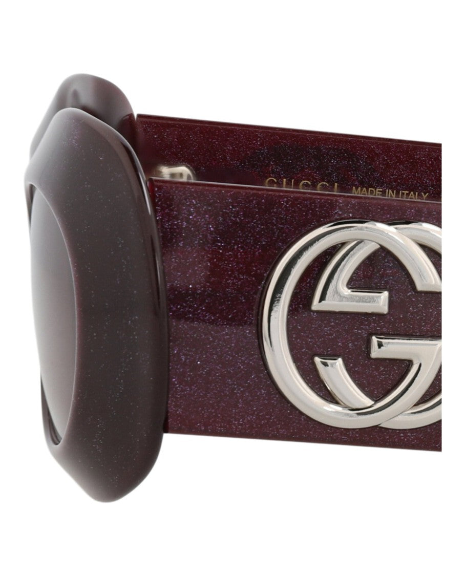 Gucci Round-Frame Recycled Acetate Sunglasses
