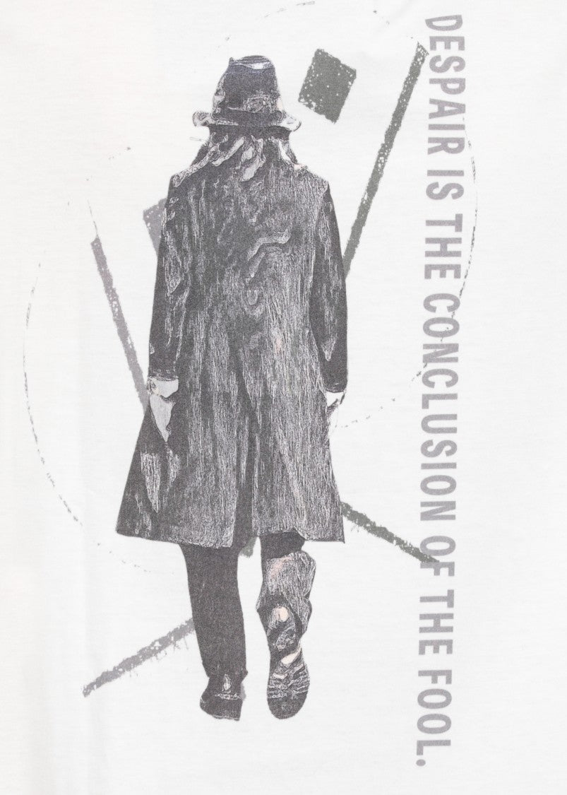 Yohji Yamamoto Cotton T-Shirt With Contrasting Graphic Print