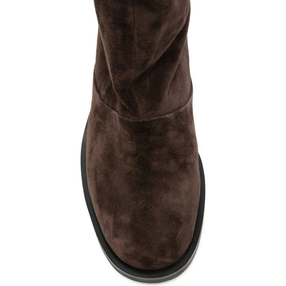 Adrianna Feretti Brown Knee-High Low Block Heel Suede Boots