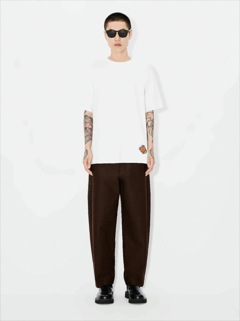 Kenzo Relaxed Fit White Cotton T-Shirt