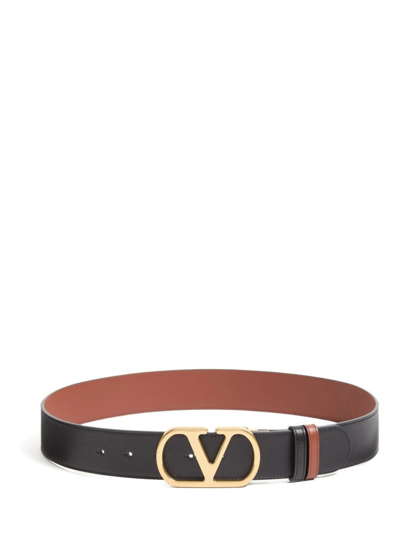 Valentino Vlogo Reversible Calf Leather Belt