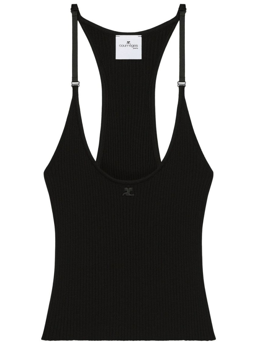 Courrèges Ribbed Sleeveless Top