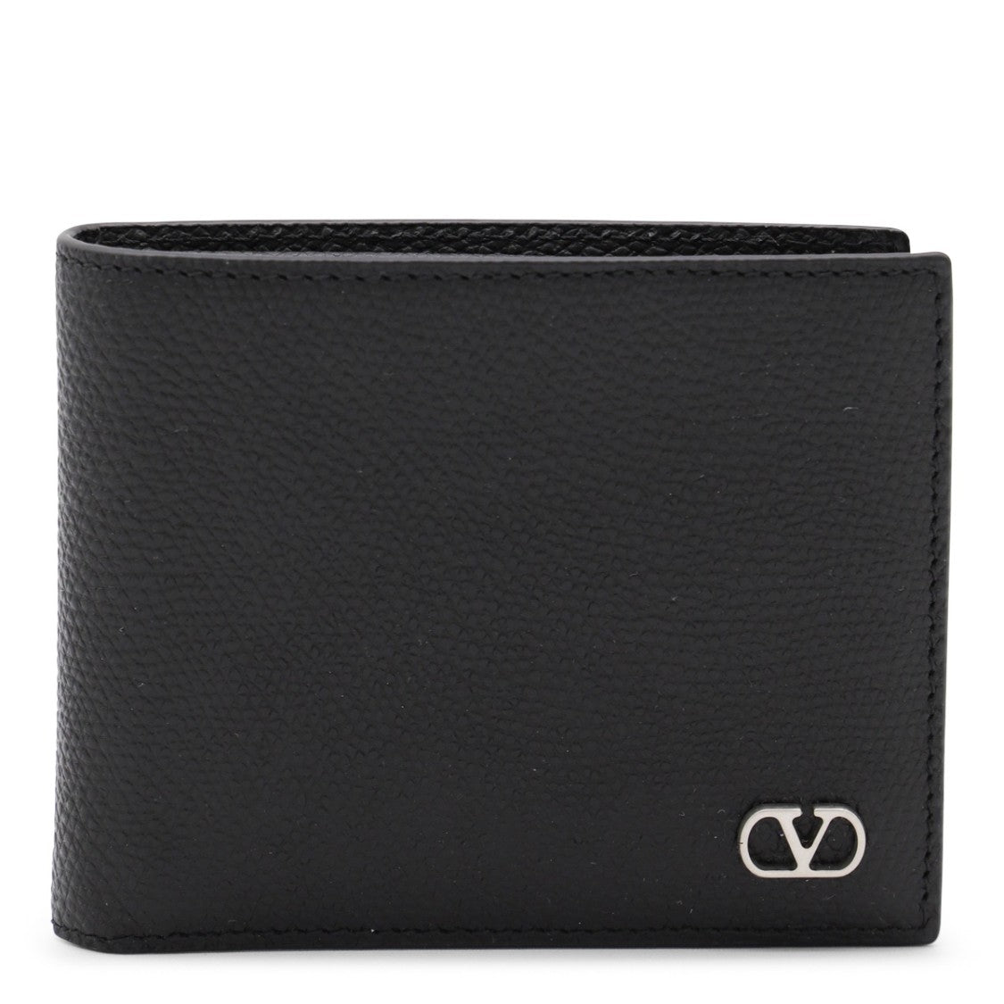 Valentino Garavani Textured Leather Wallet With Bellows Closure