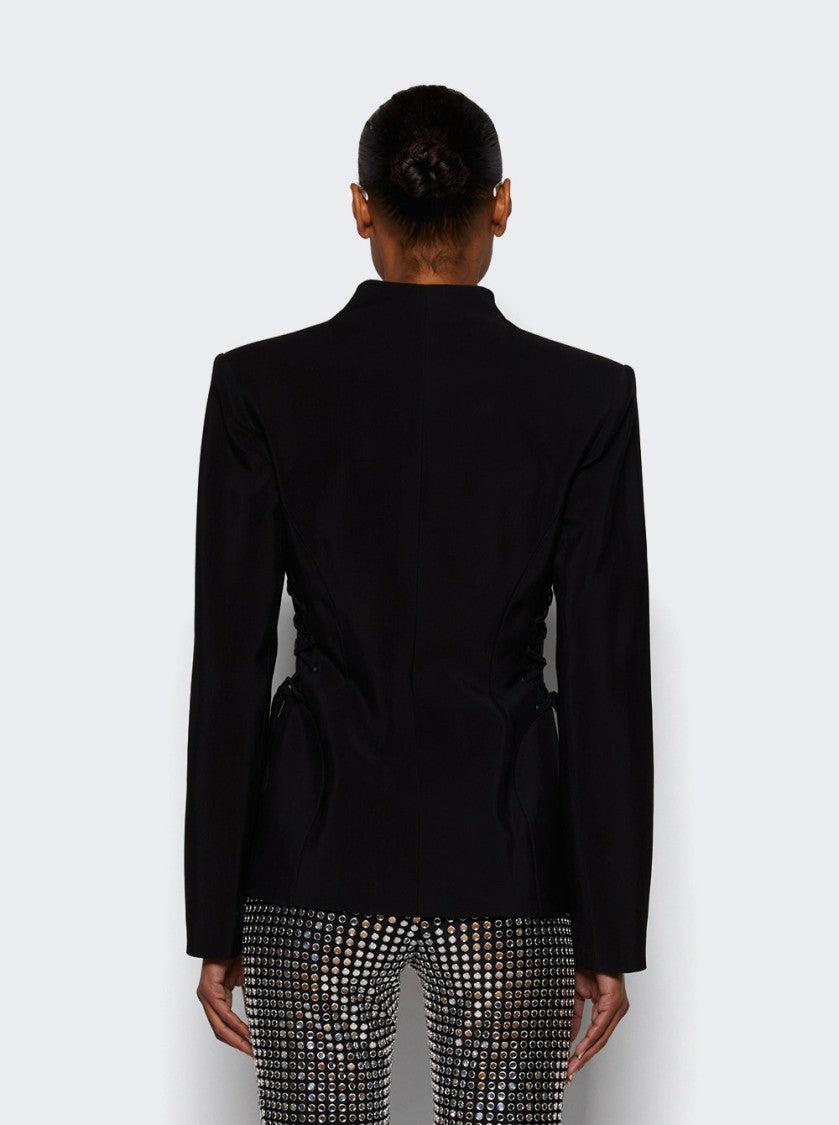 Mugler Sculptural Laced Jacket Black