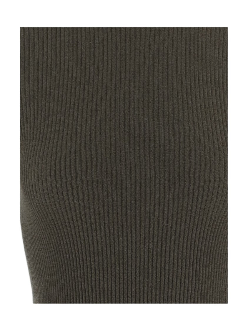Oliver Lattughi Army Green Ribbed Cashmere Sweater