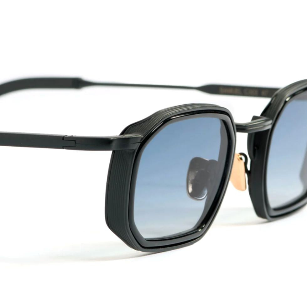 John Dalia Samuel Octagonal Frame Sunglasses With Gradient Blue Lenses