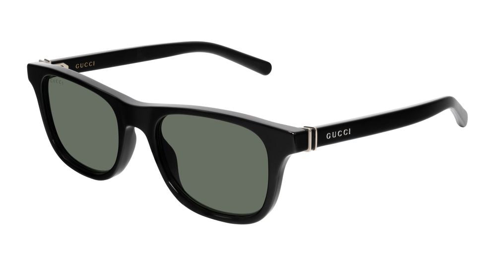 Gucci Black Glossy Finish Square Acetate Sunglasses