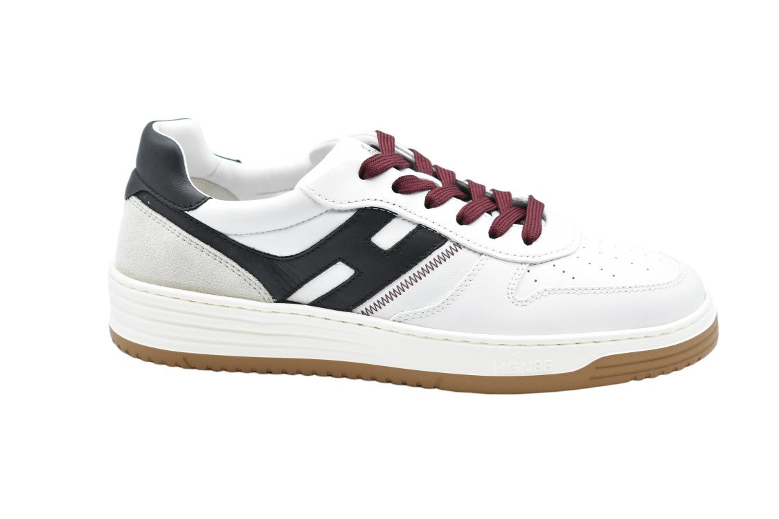 Hogan White Leather Suede Memory Foam Sneakers