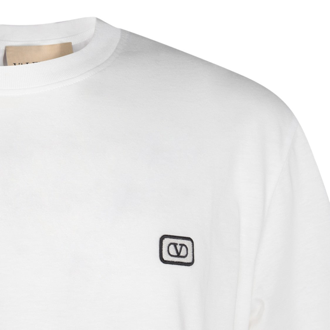 Valentino Crew Neck T-Shirt With Subtle Logo Detail