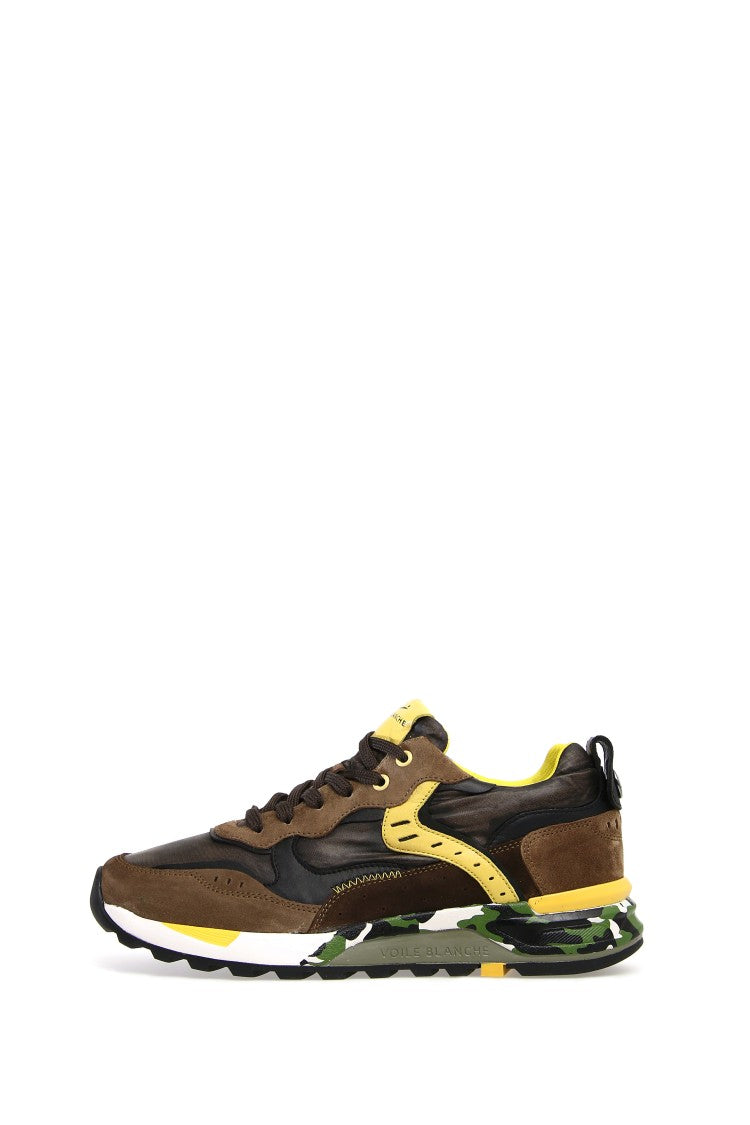 Voile Blanche Brown/Yellow Lace-Up High-Quality Leather Shoes