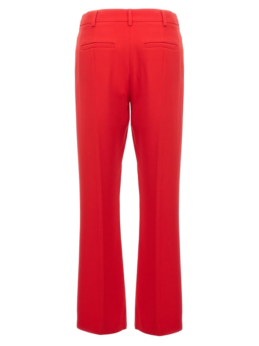 Valentino Garavani Silk Cady Trousers With Tailored Silhouette