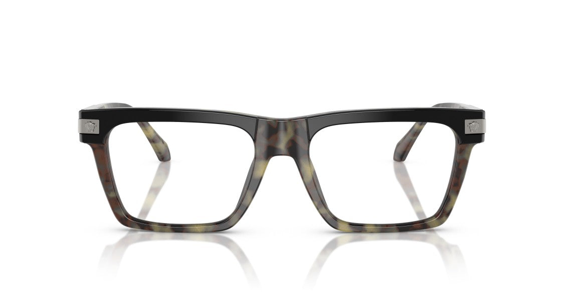 Versace 0Ve3354 Oversized Square Frame Tortoiseshell Versace Eyeglasses