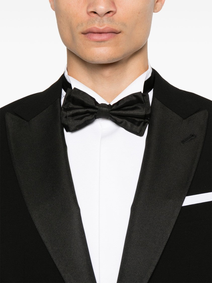Giorgio Armani Single-Button Black Satin Peak Lapel Tuxedo