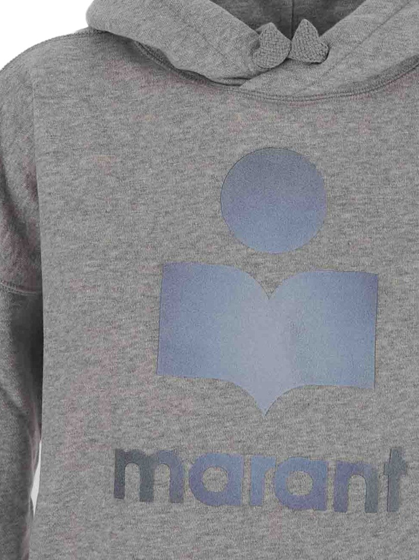 Isabel Marant Relaxed Fit Grey Hoodie With Kangaroo Pocket