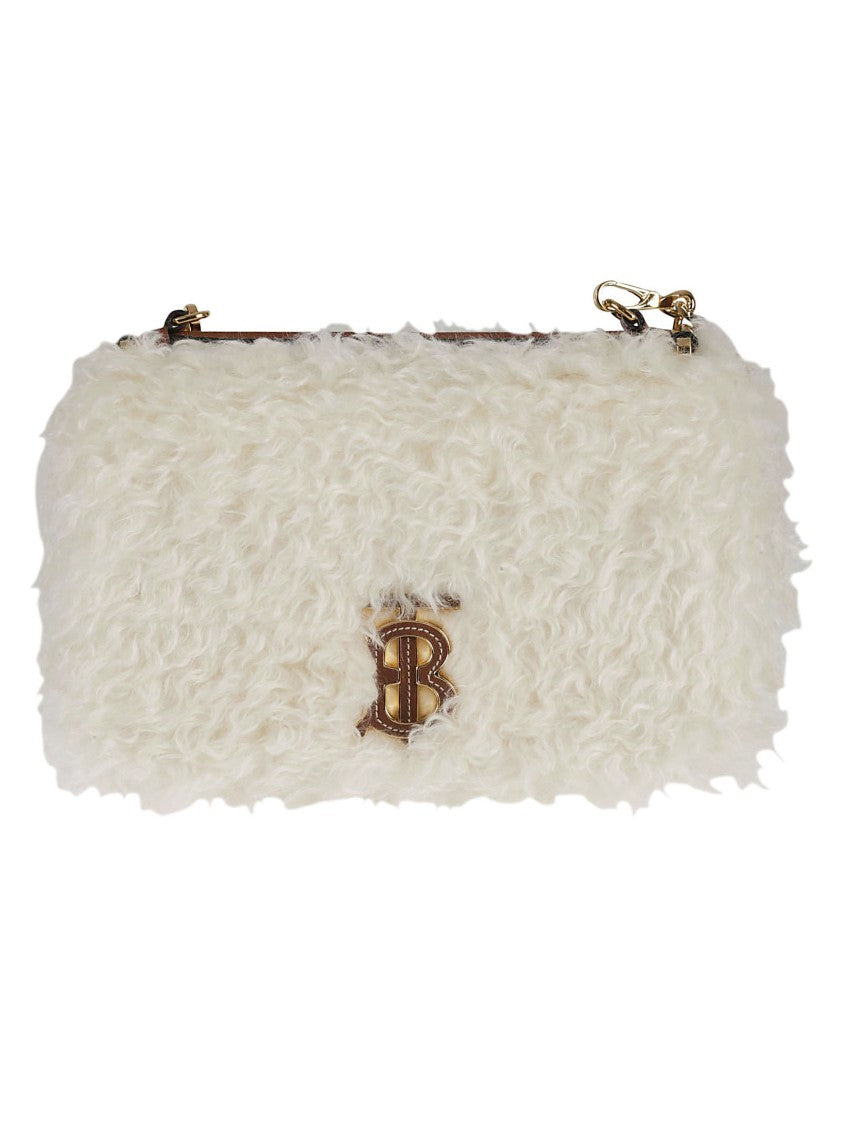 Burberry Textured White Mohair Blend Bag