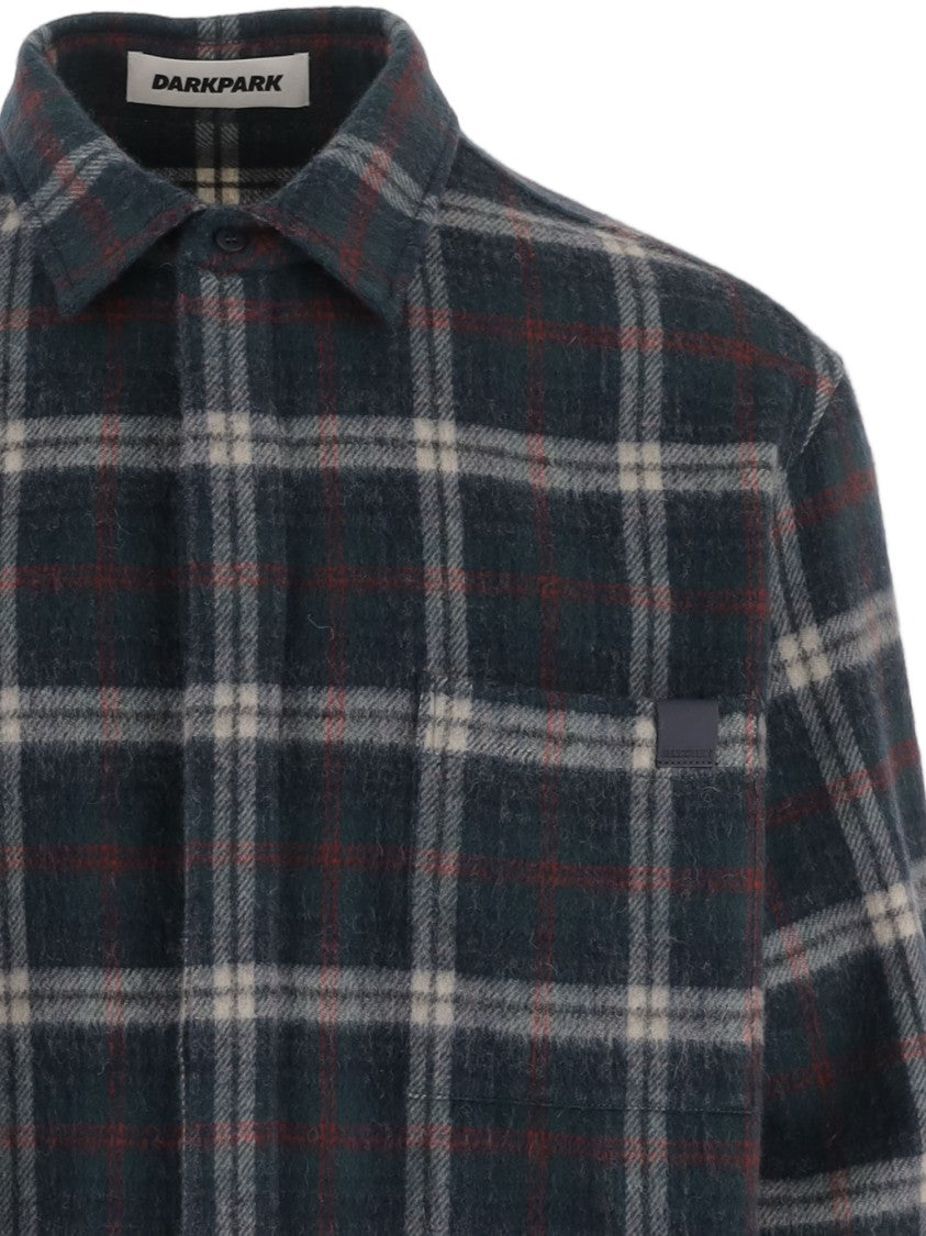 Darkpark Wool-Blend Shirt With Classic Collar And Check Pattern