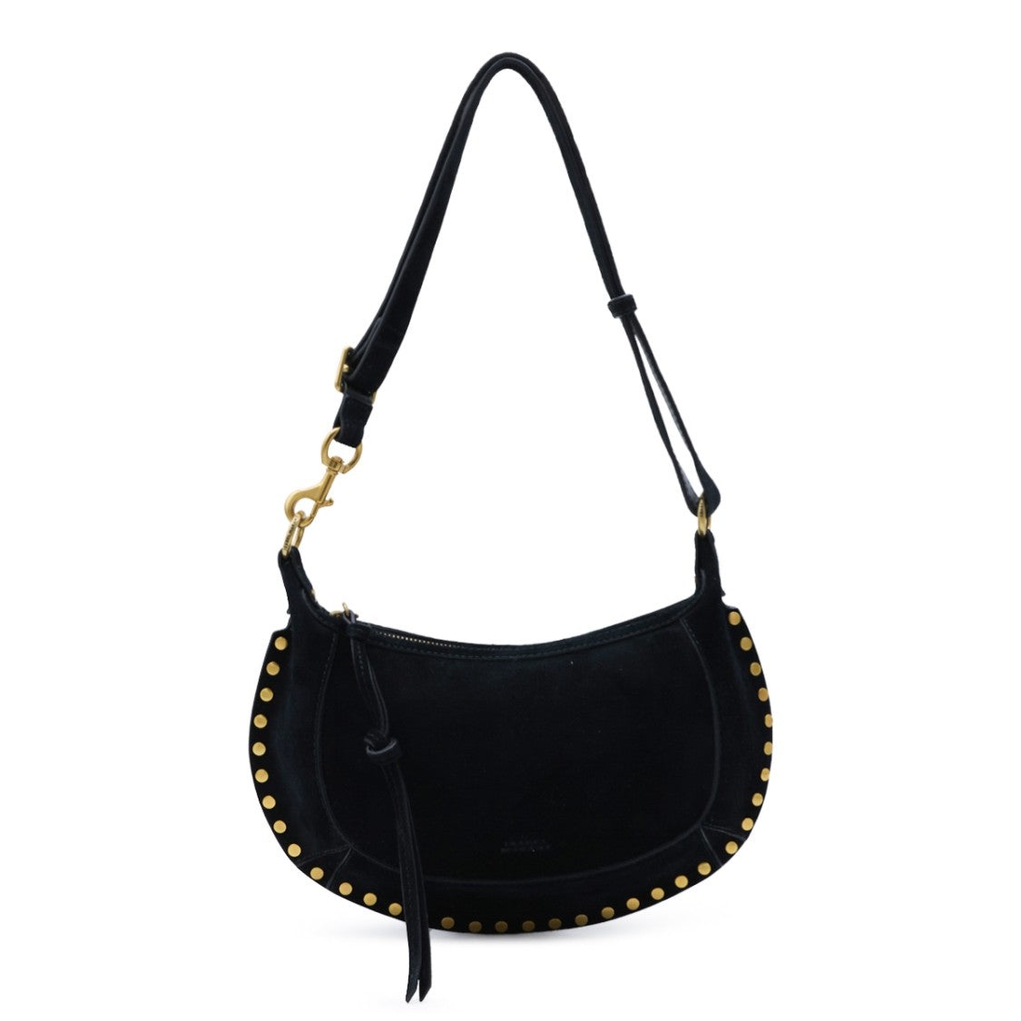 Isabel Marant Crescent Shoulder Bag With Gold-Tone Studs
